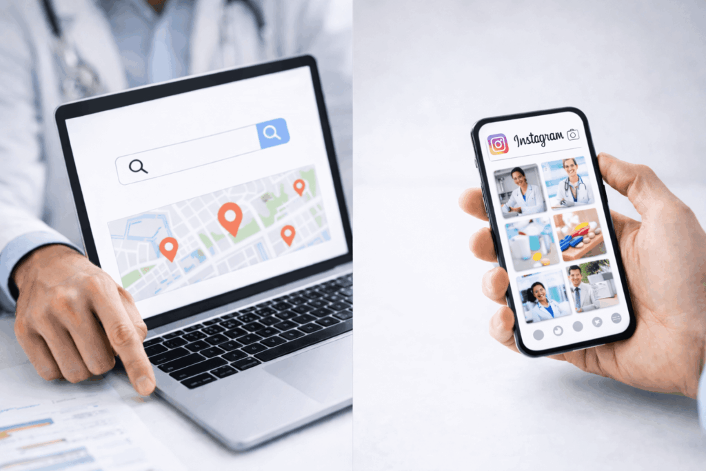 Google ou Instagram: qual canal traz mais pacientes para médicos? Entenda as diferenças e onde investir para ter mais resultado.